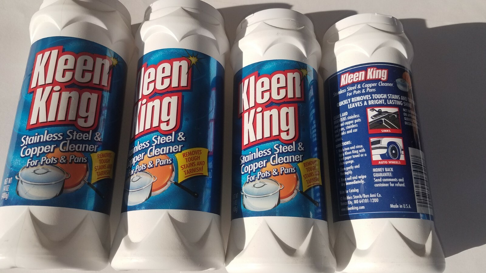 4 PACK KLEEN KING STAINLESS STEEL & COPPER CLEANER 14 OZ EACH NEW ORIGINAL USA