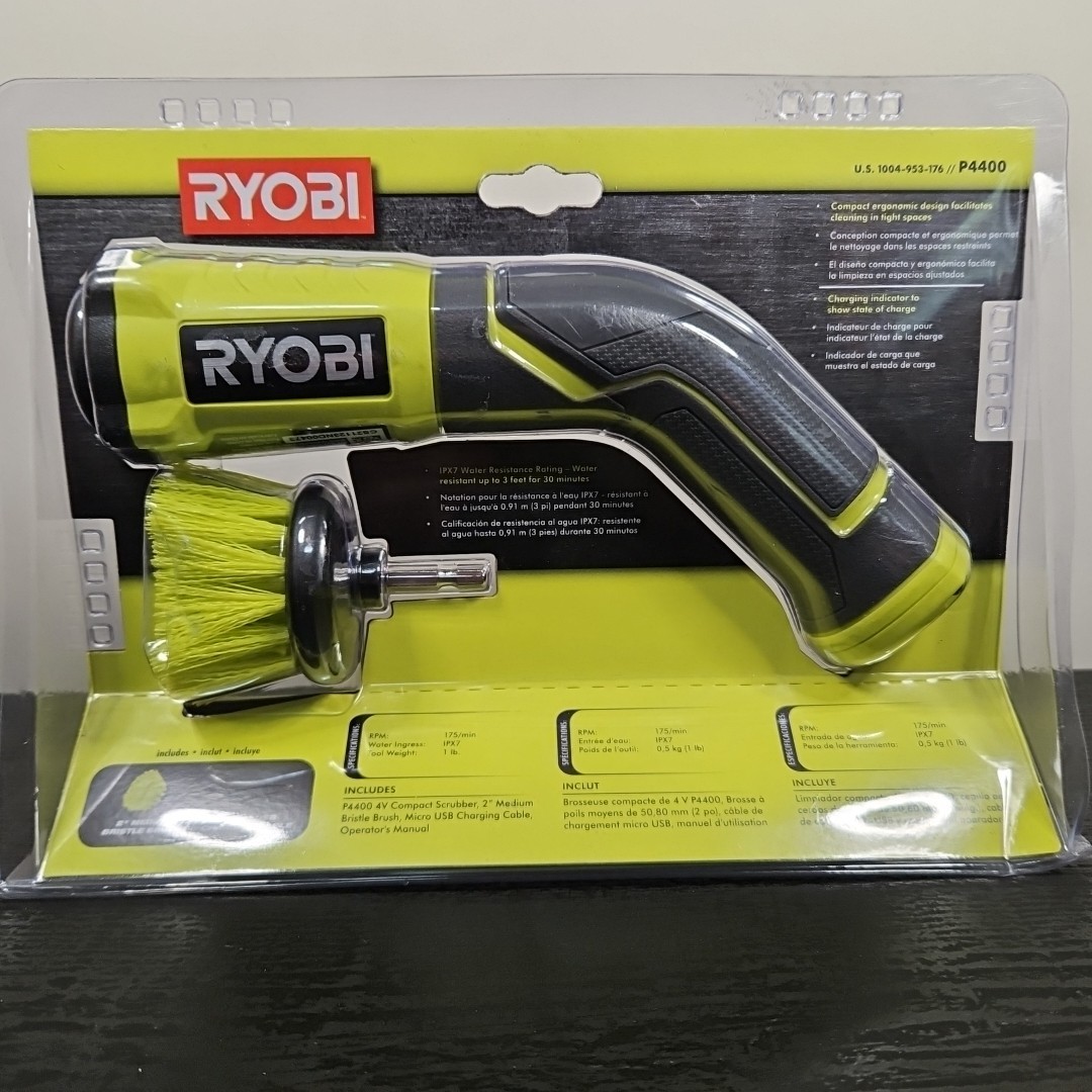 New Ryobi P4400 Cordless Compact Scrubber