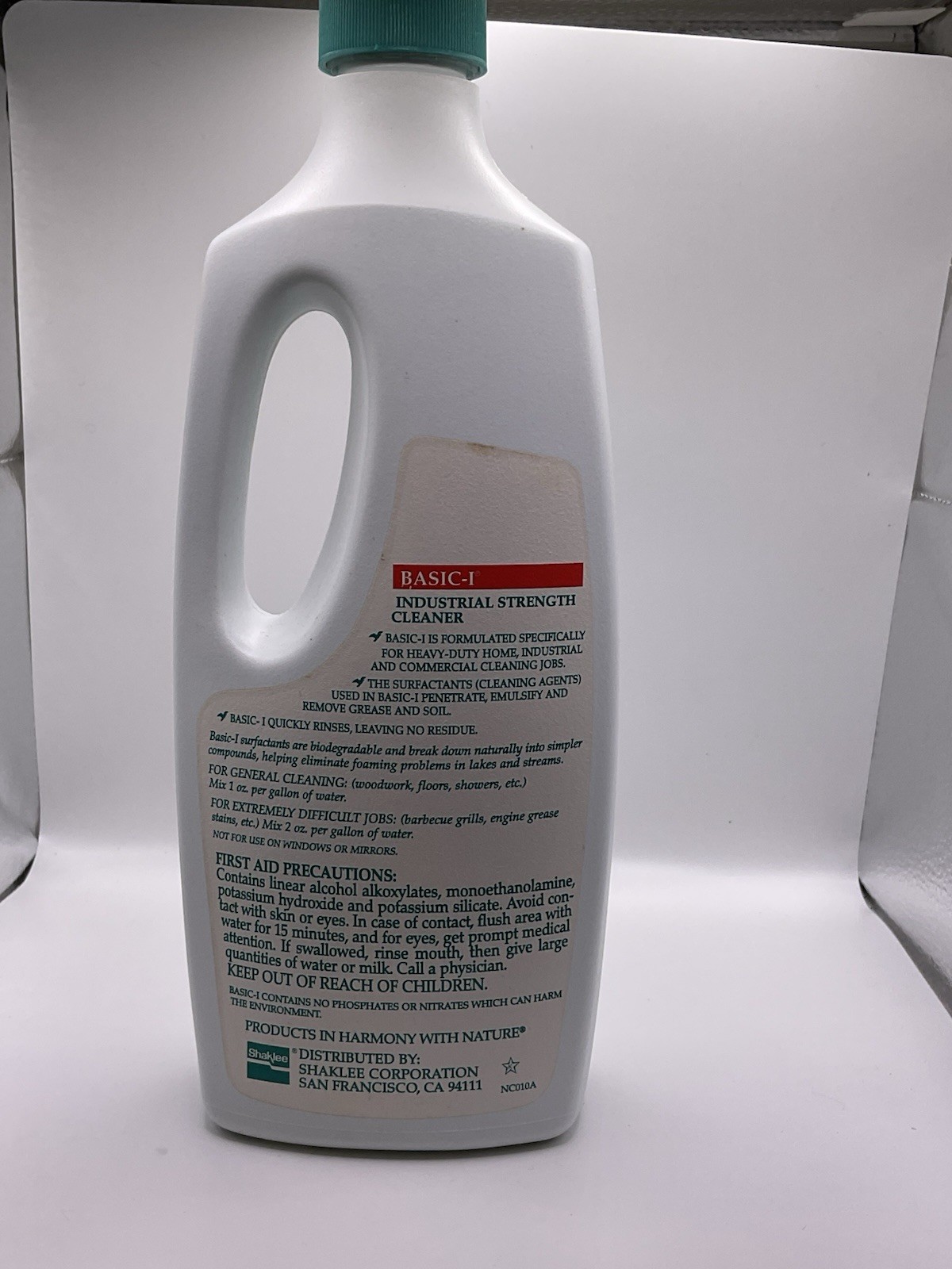 Shaklee Basic-I Industrial Strength Cleaner 1 Quart New