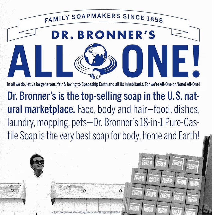 Dr. Bronner Siberian Sal Suds Biodegradable Cleaner – 16 fl oz (3 Pack)