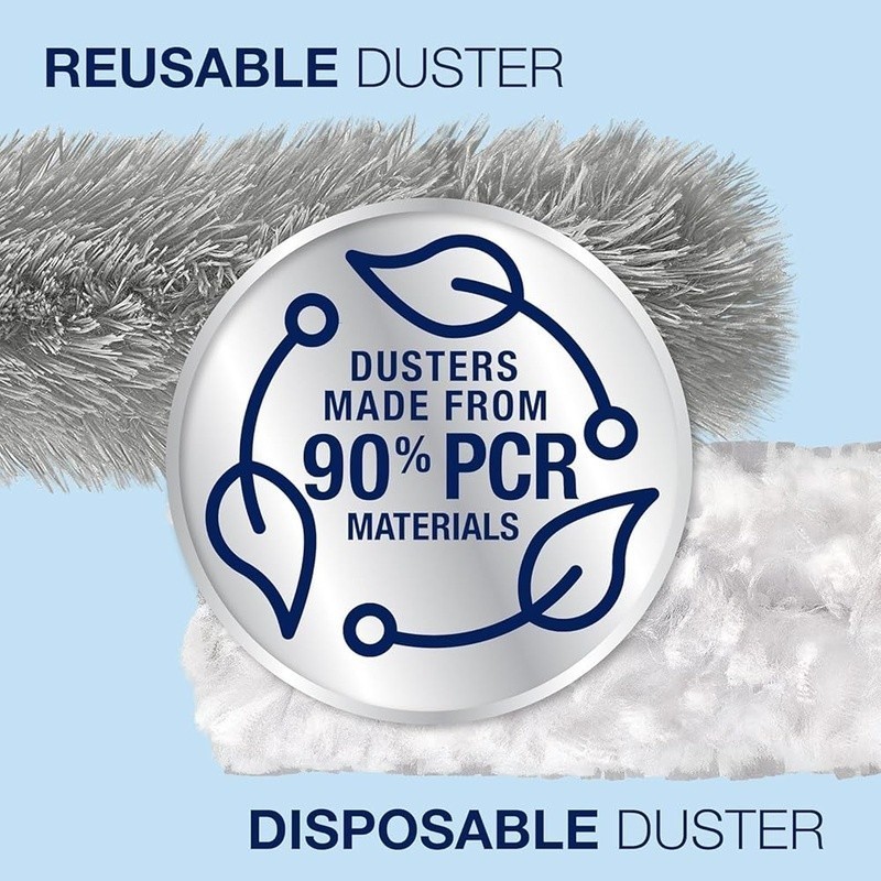 Extendable Dusting System W/ Reusable & Disposable Dusters Hard-to-Reach Areas