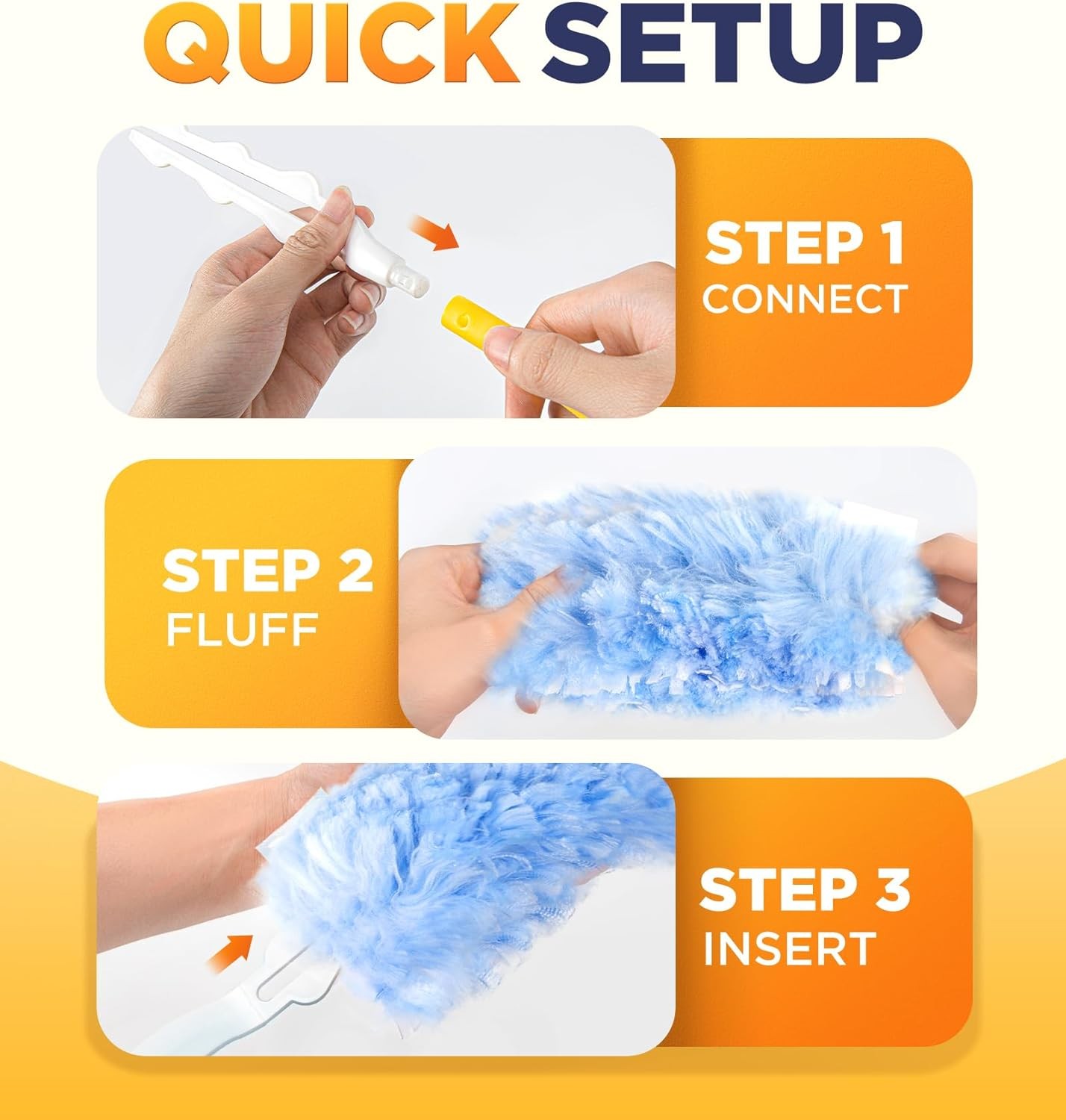Heavy Duty Duster Refills for Swiffer Duster, 20 Count Duster Refills with 1 Han
