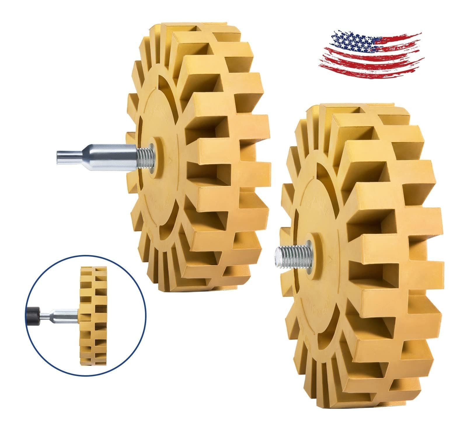 CowboyBOB Decal Remover Eraser Wheel Rubber Wheel for Drill Removes Car Strip…