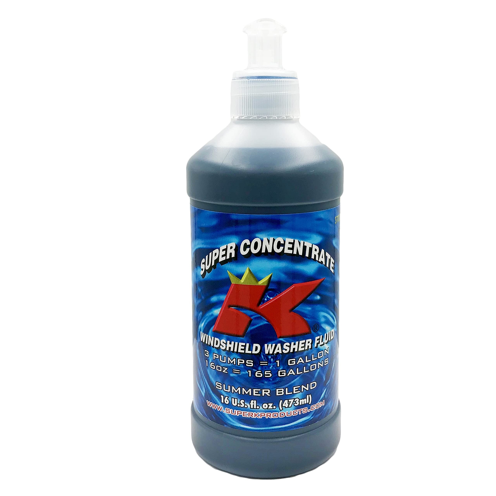 Super K Concentrate Windshield Washer Fluid Makes 165 Gallons 16 Fl. Oz.