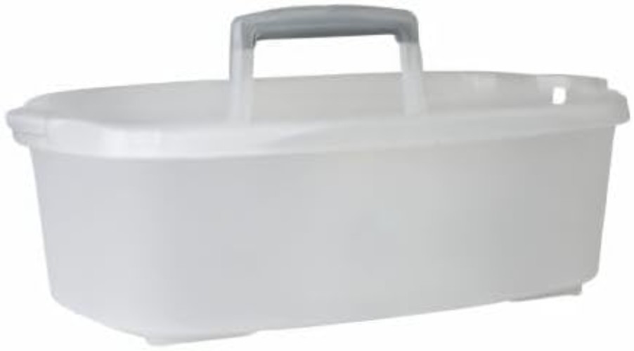 Effortless Organization: 1.5-Gallon Clear Cleaning Caddy with Ergonomic Handle
