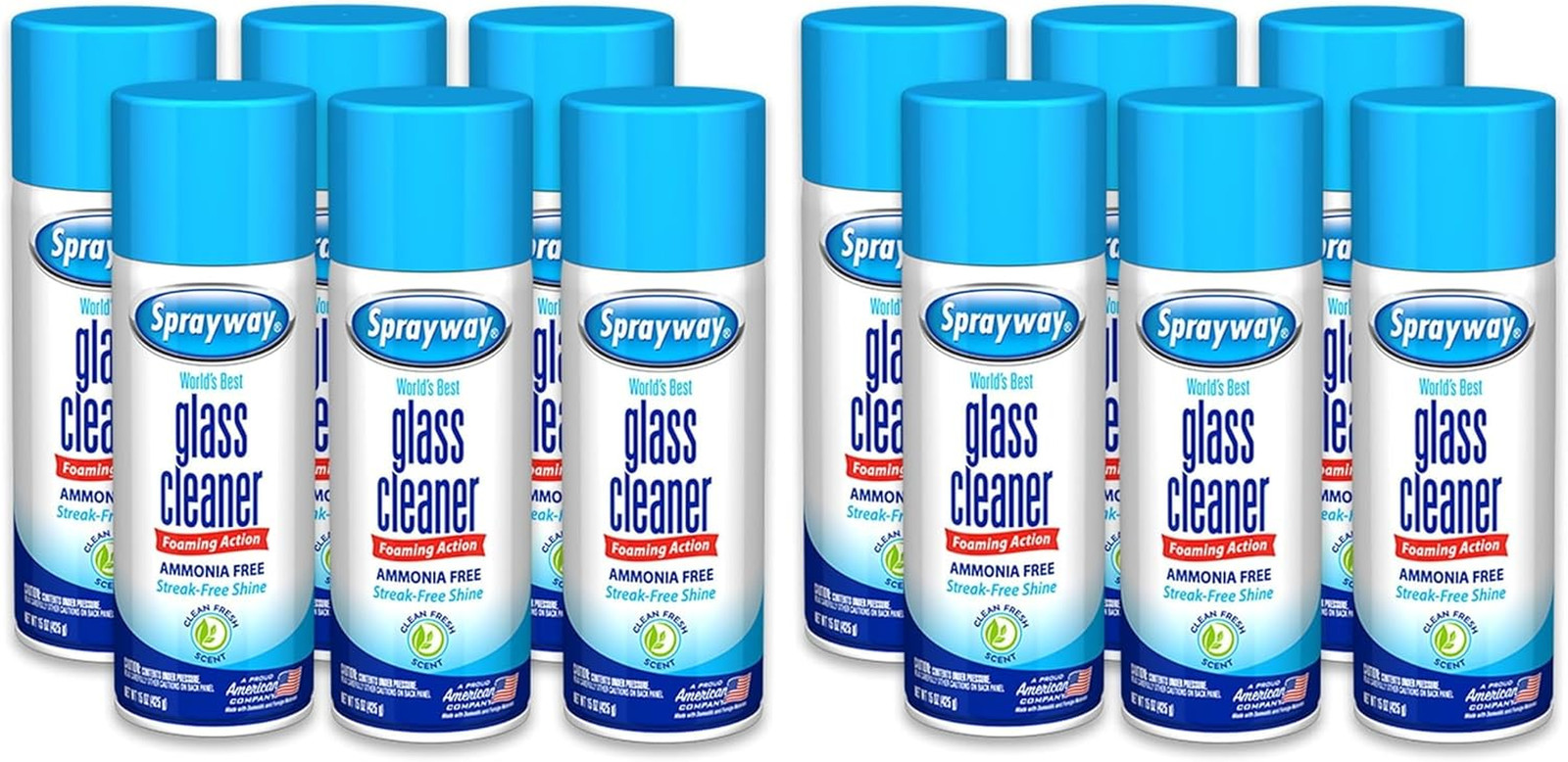 12 Pack Sprayway Glass Cleaner, 19oz FREE FAST SHIPPING