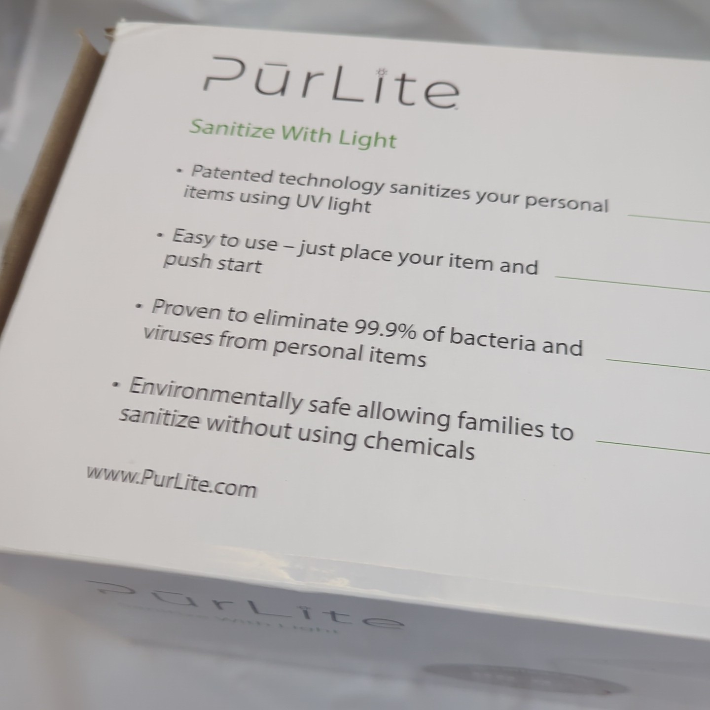 Purlite UV-C Home Sanitizer PL300G Gray