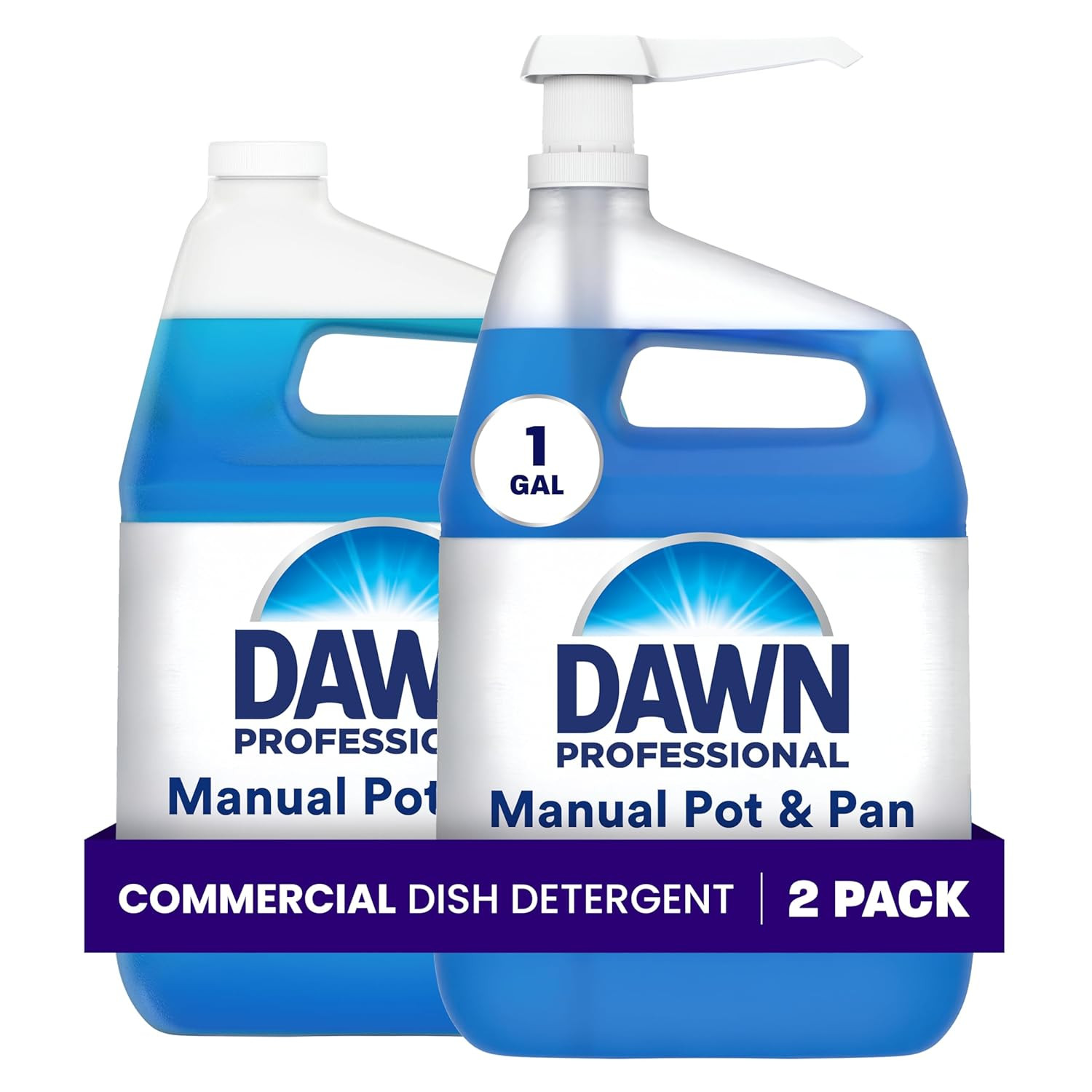 Dawn Professional Dish Soap Concentrate 1 Gallon Case of 2 w/ Pump Unscented