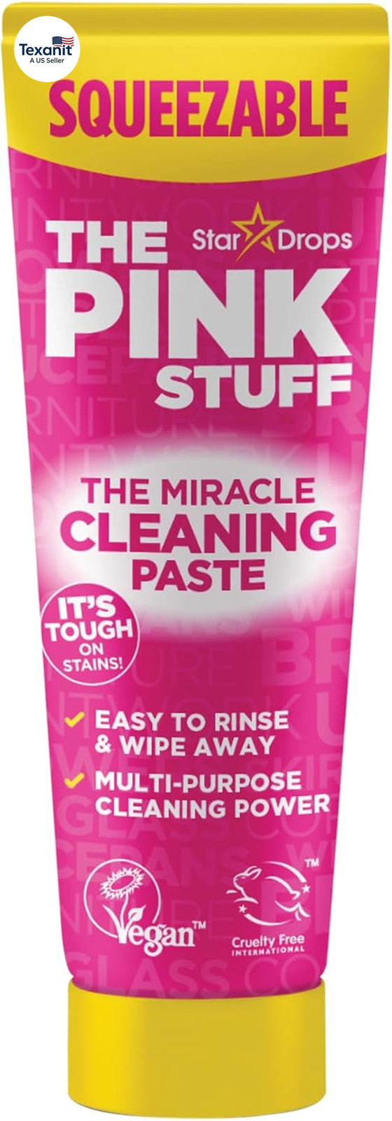 The Pink Stuff the Miracle Squeezable Cleaning Paste 300G Easy to Rinse Multi Pu