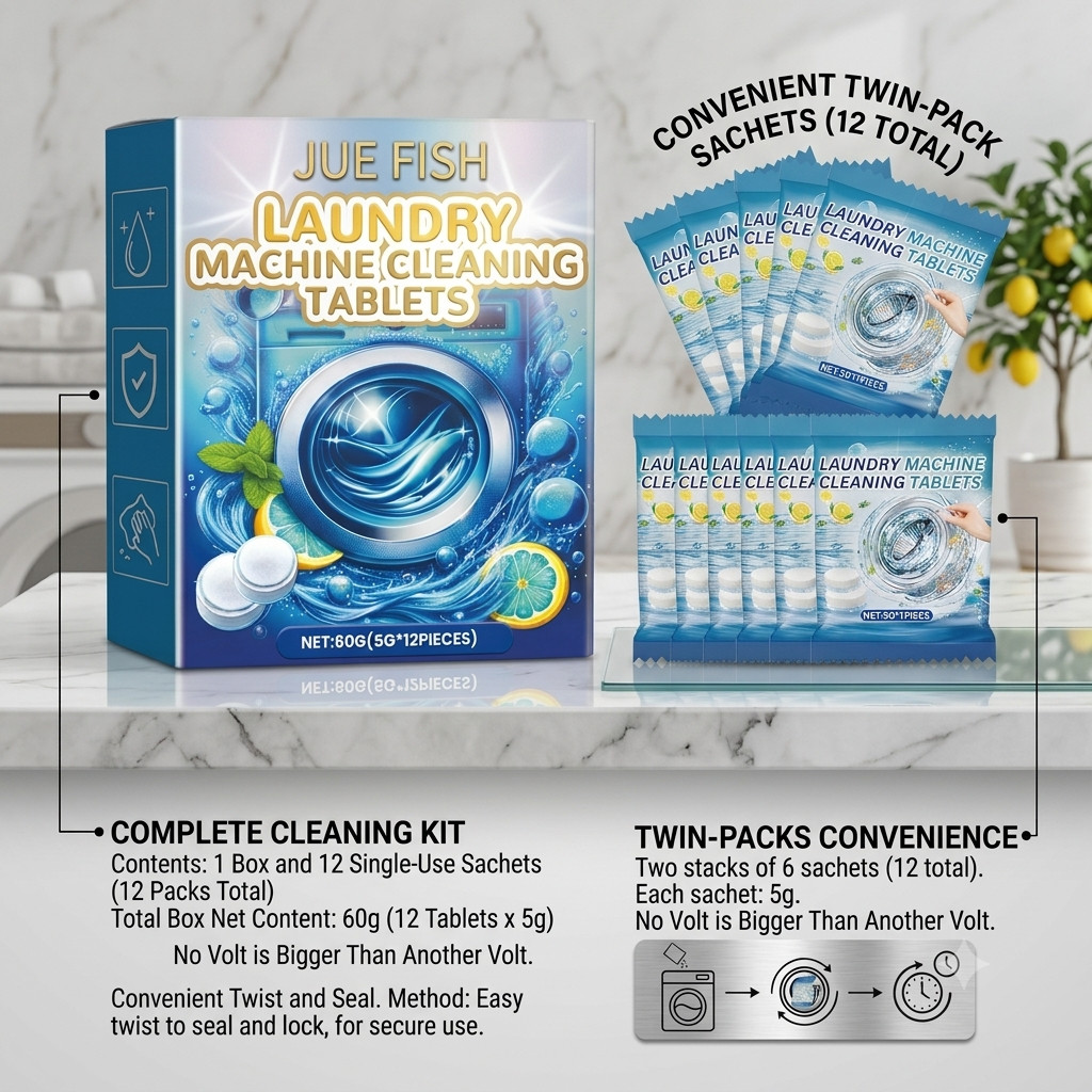 Uproot Clean Washing Machine Cleaner Tablets – 12 Pack for a 12 Month Supply. Fo