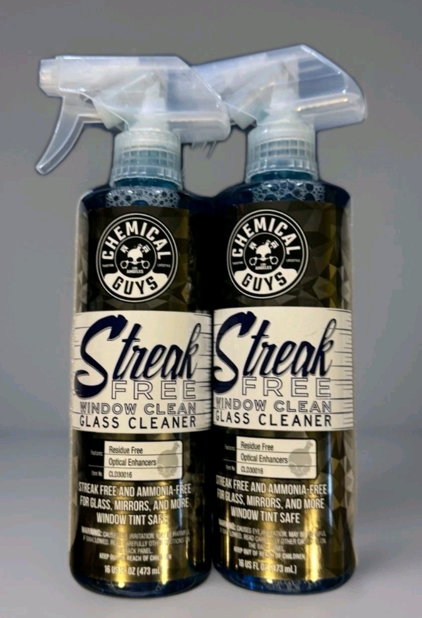 2X Chemical Guys CLD30016 Streak Free Glass Window Cleaner New Sealed -Free Ship