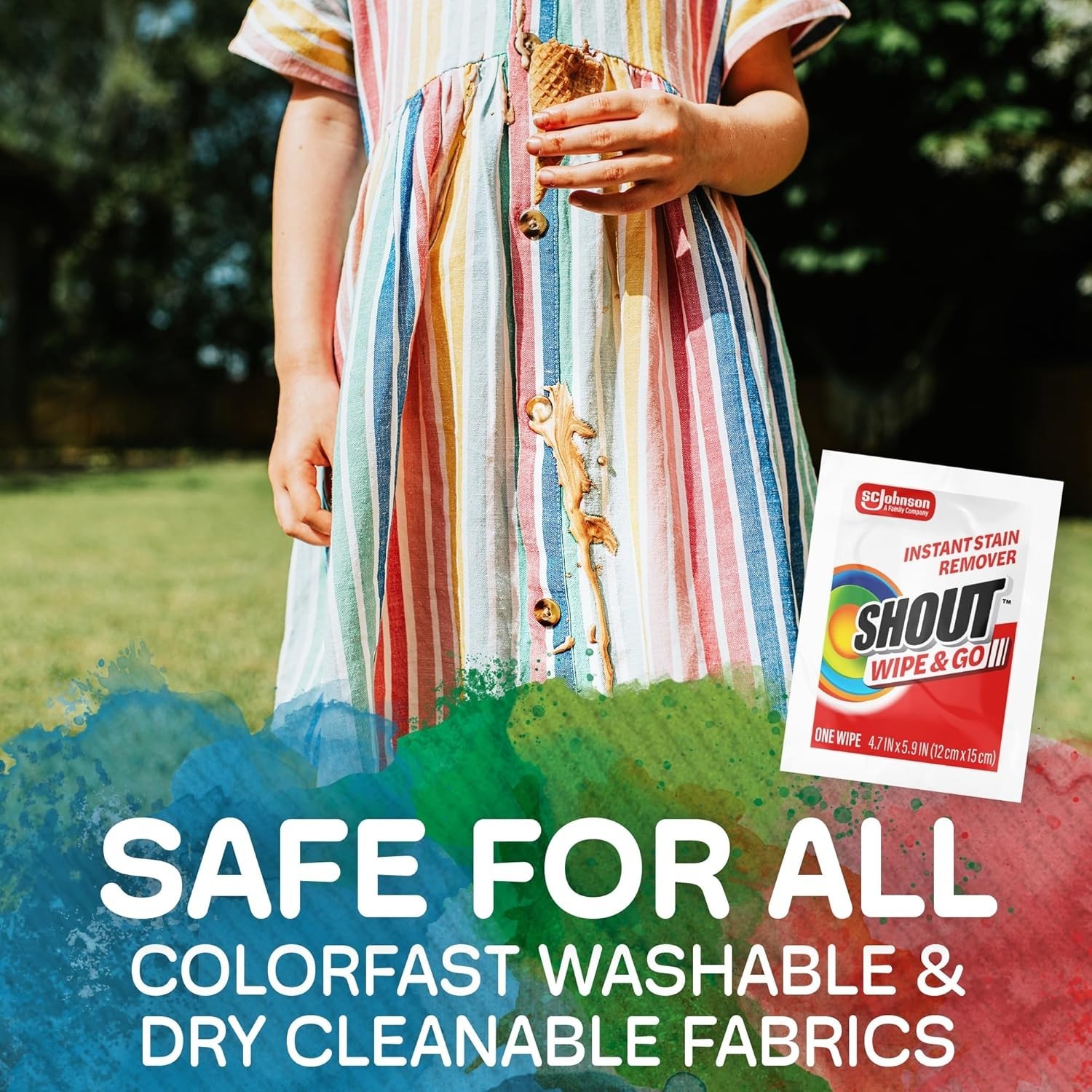 Portable Stain Removing Wipes – Dye-Free & Fragrance-Free, Perfect for Travel