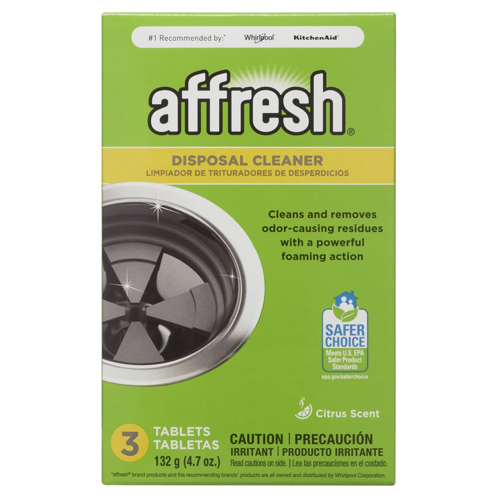 Affresh Garbage Disposal Cleaner, Removes Odor-Causing Residues, 3 Tablets