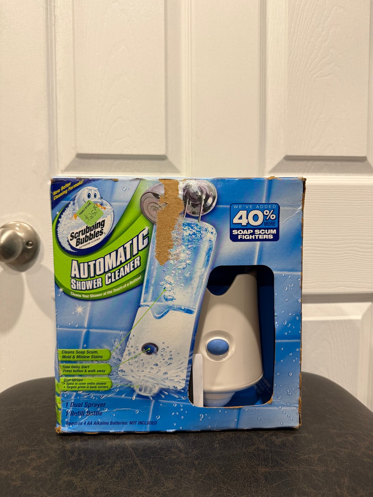 Scrubbing Bubbles Automatic Shower Cleaner Sealed One Button Dual Spray NEW