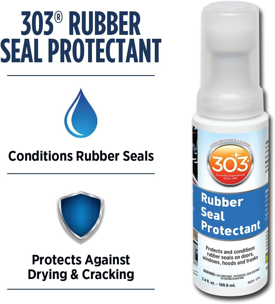 Conditions Rubber Seals to Help Prevent Cracking, Fading, and Drying.