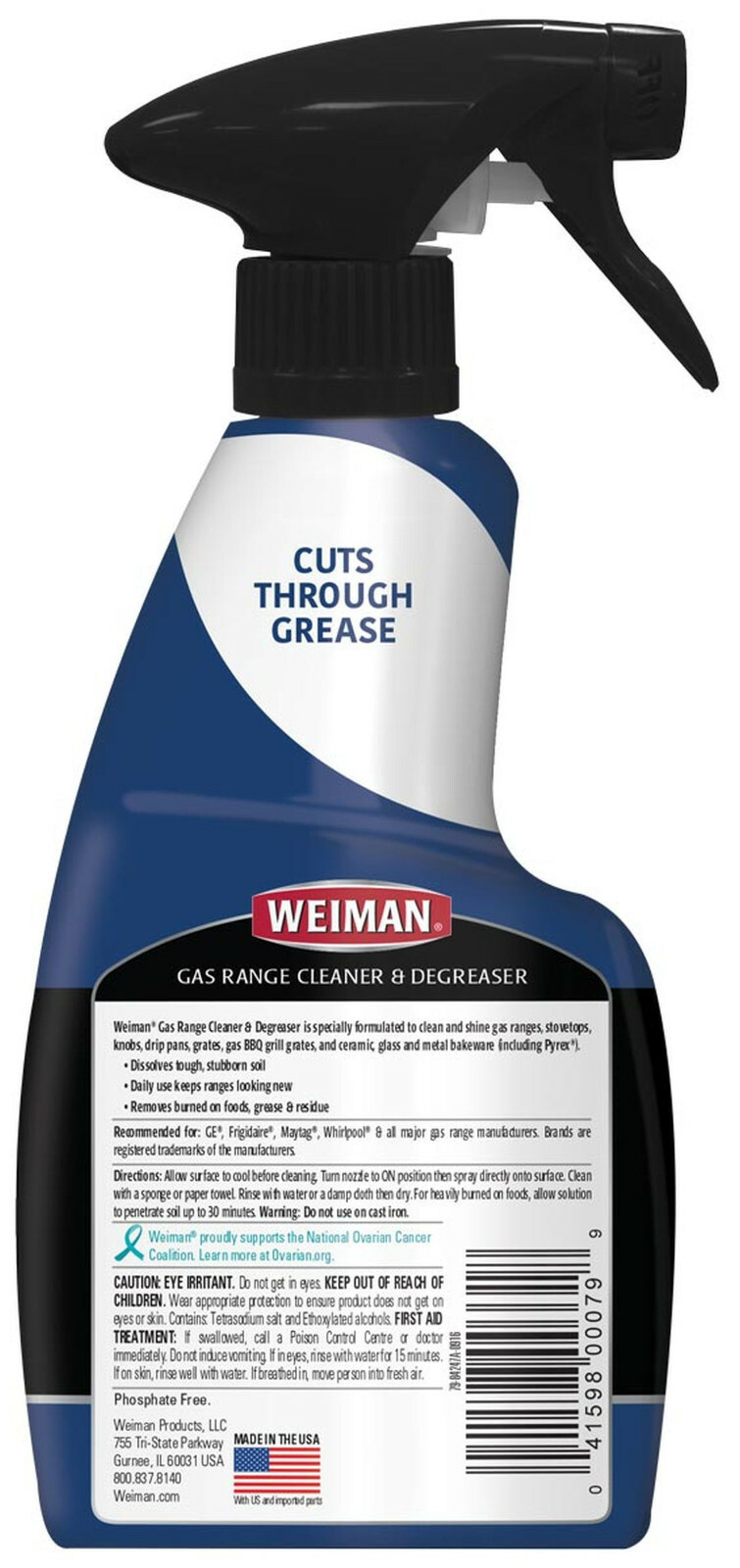 Gas Range cook Top Stove DEGREASER Heavy Duty spraY Remover Cleaner WEIMAN 79