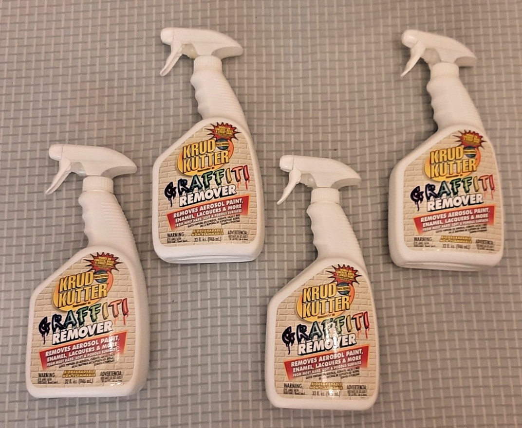 Four (4) bottles KRUD KUTTER GR326 Graffiti Remover, 32-Ounce each, 128 oz total