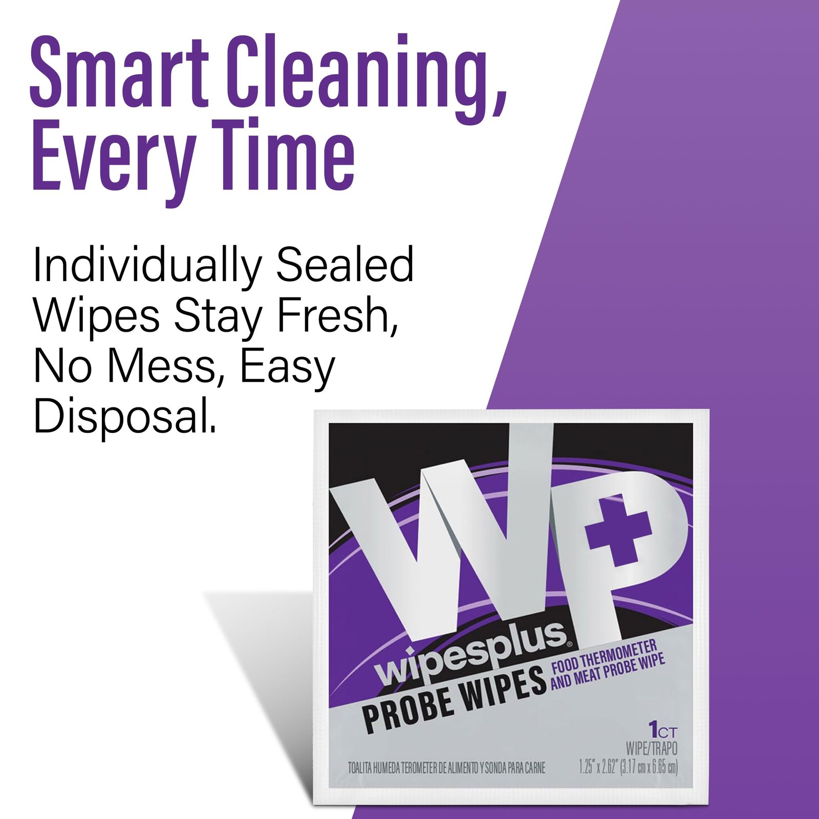 Wipesplus Thermometer Probe Wipes 70 Isopropyl Alcohol Wipes Individually
