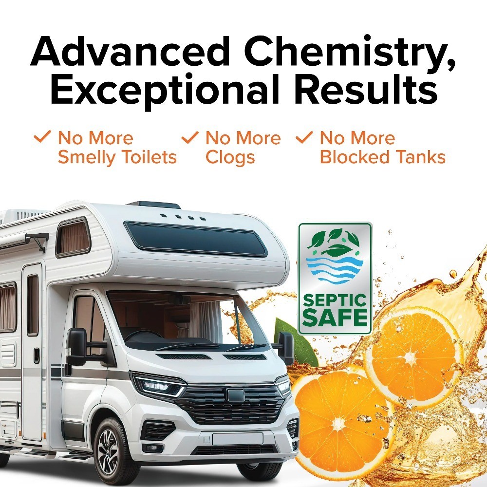 RV Toilet Treatment for Septic Systems Safe Orange Scent 1 Gallon