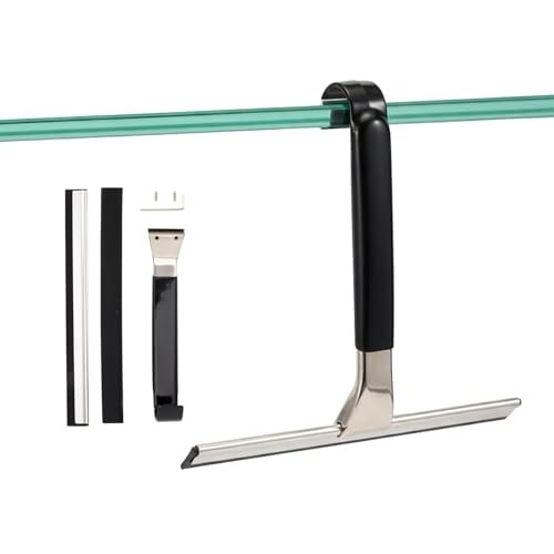 10″ Stainless Steel Shower Squeegee – All-Purpose Tool for Glass, Tile, Bathroom