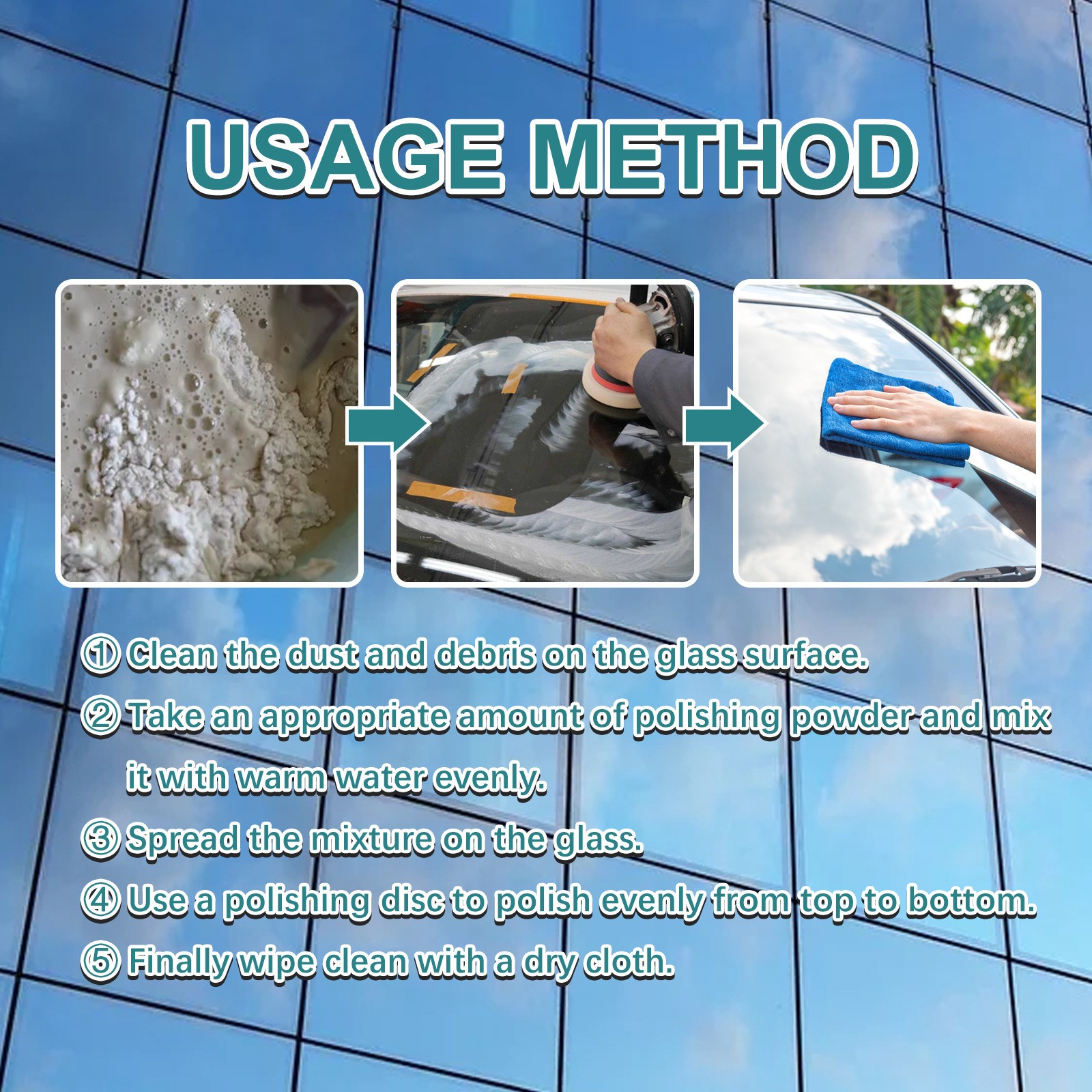 Cerium Oxide Glass Scratch Remover Professional Glass Polishing Compounds USA