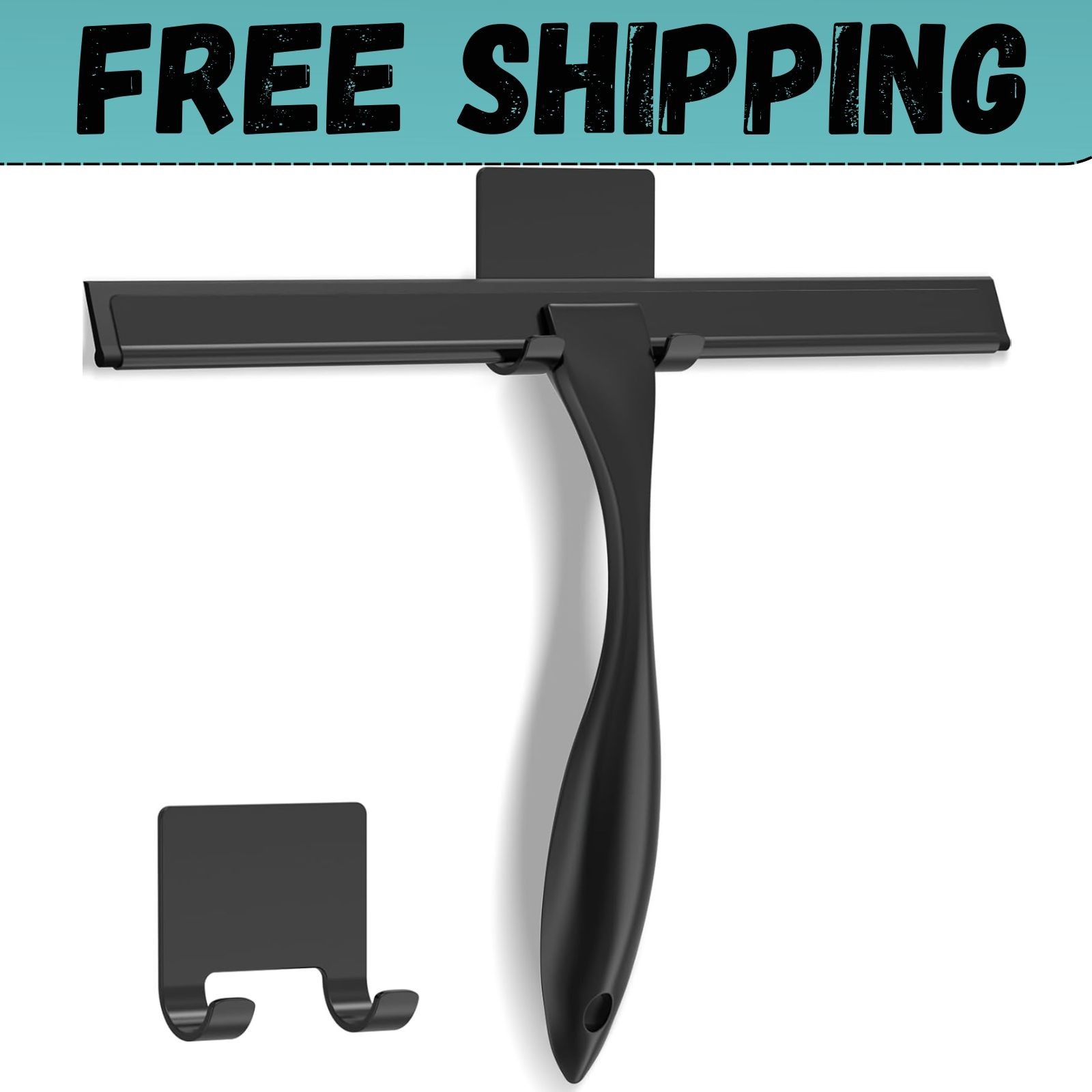 All-Purpose Stainless Steel Shower Squeegee for Shower Glass Door with Adhesive