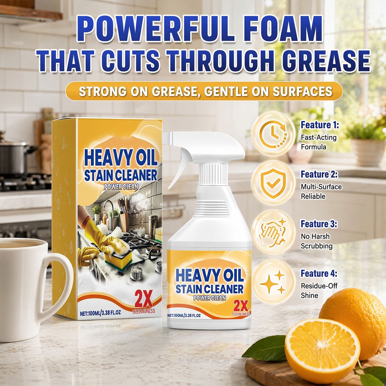 Tiktrove Grease Cleaner – Heavy Duty Degreaser for Oven Stove & Kitchen