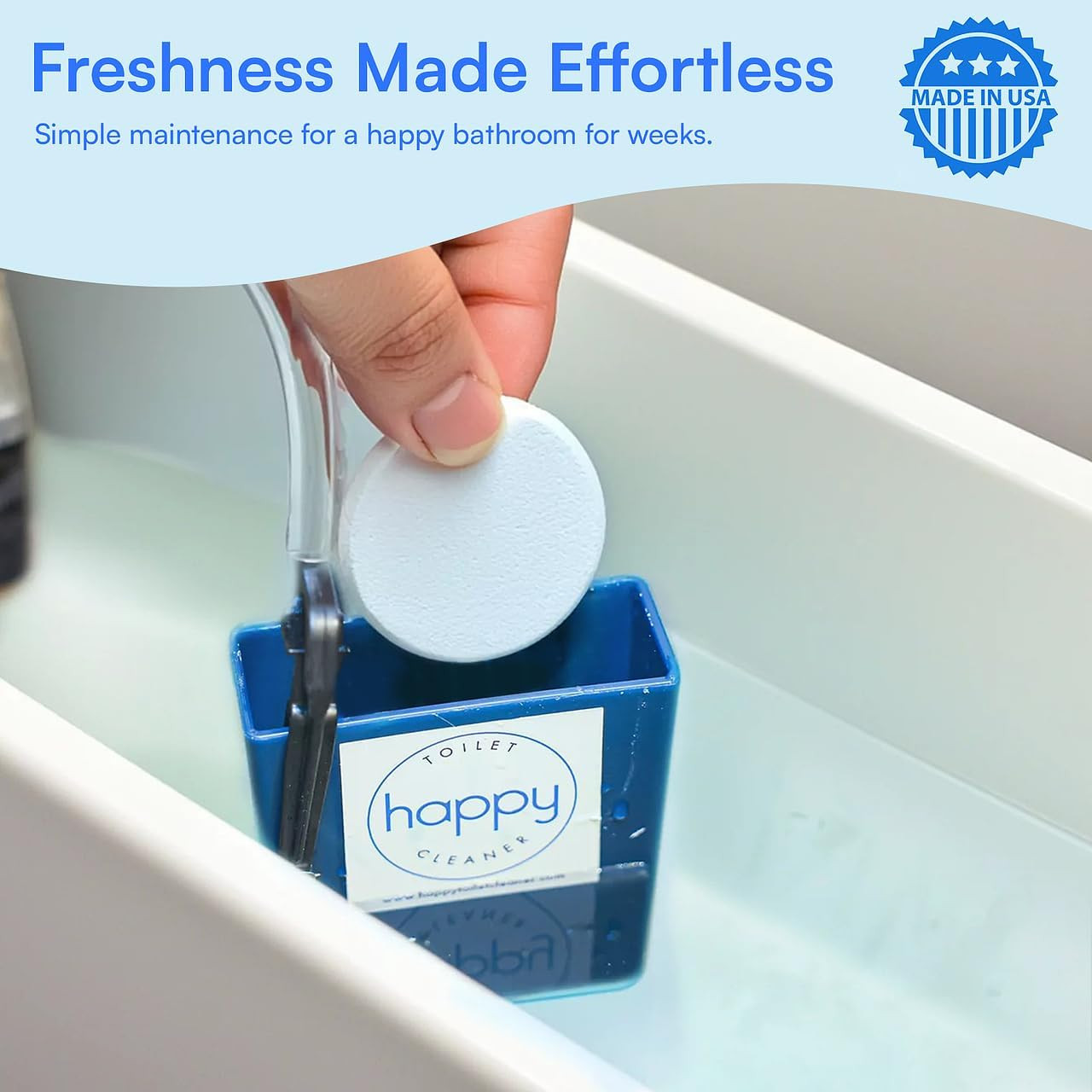 Automatic Toilet Bowl Cleaner – Easy to Install Toilet Tablet Holder – Self-Clea