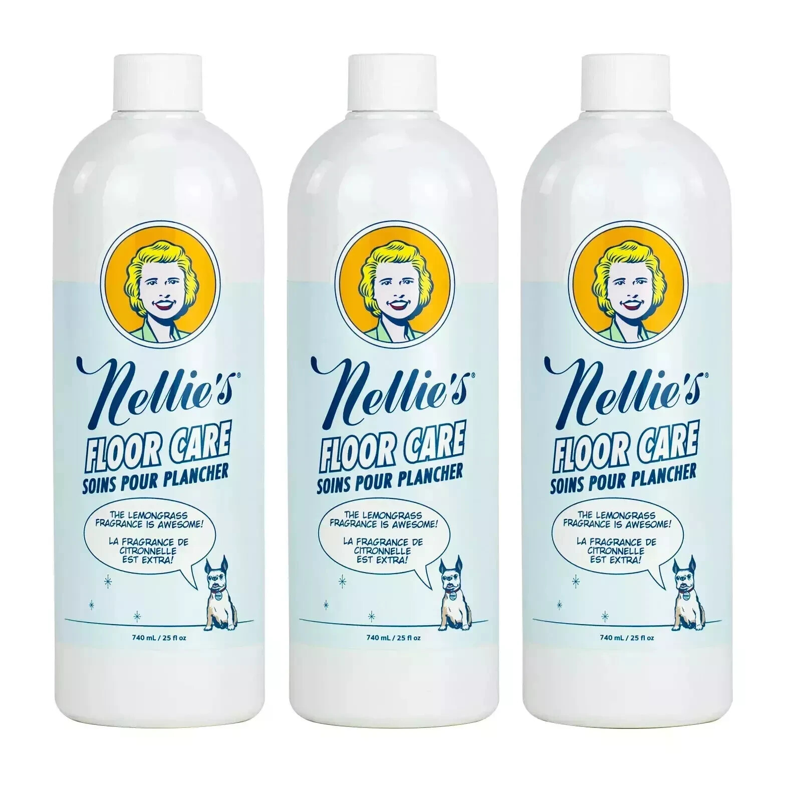 Nellie’S Floor Care, Lemongrass Scent, 25 Fl Oz, 3-Count Made in USA