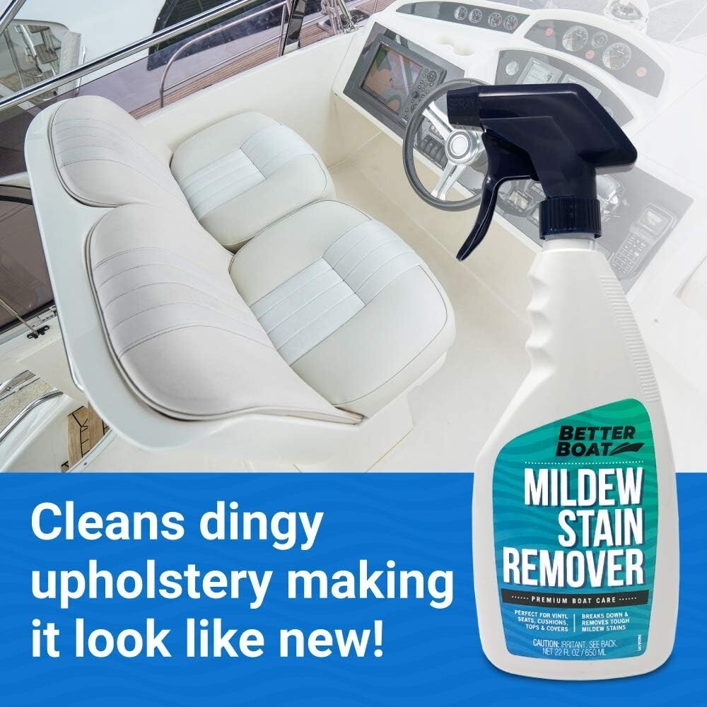 Better Boat Mildew Stain Remover Cleaner Seats Fabric Vinyl Mold Stain Removal