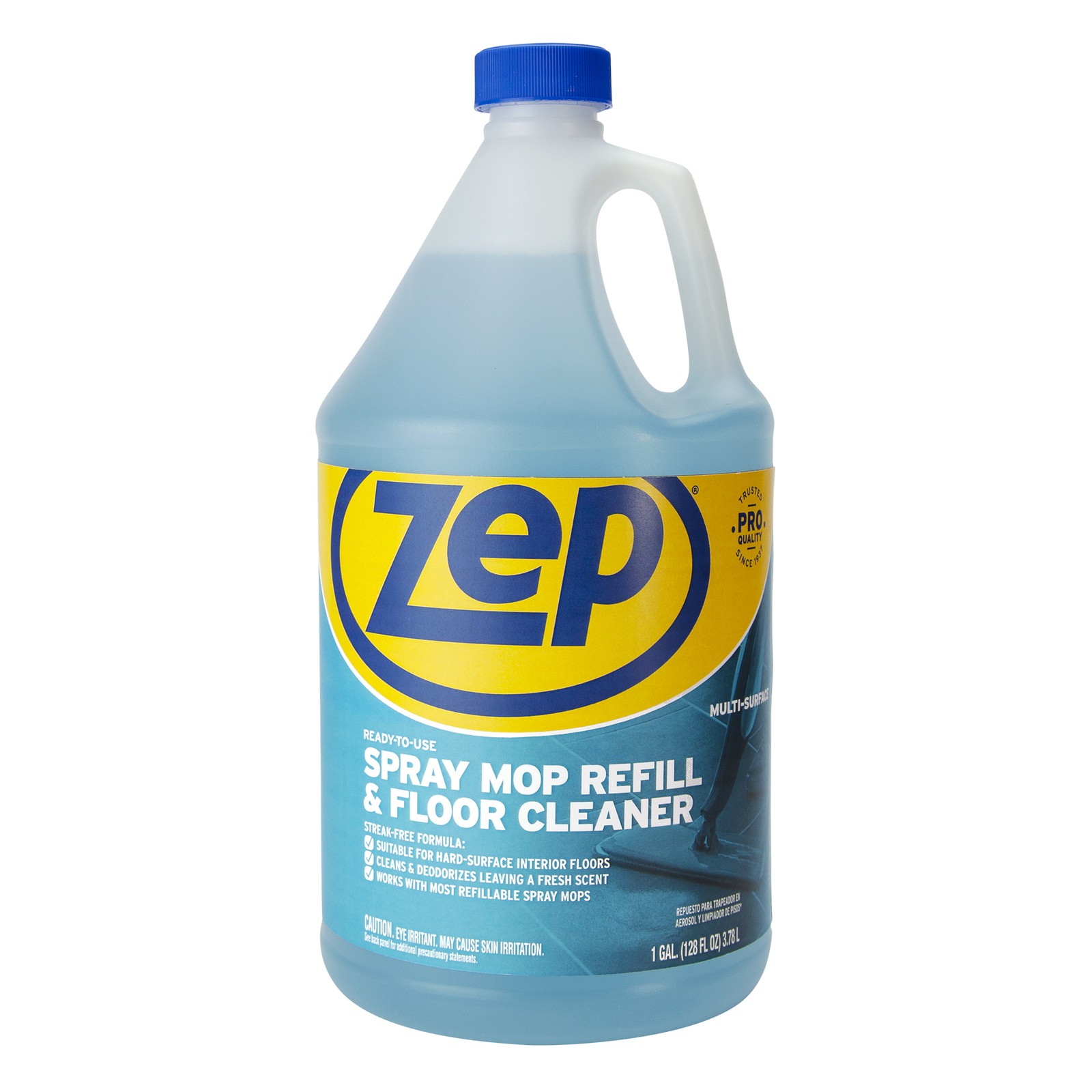 Zep Spray Mop Refill & Floor Cleaner – Streak-Free Shine for Hard Floors – 1