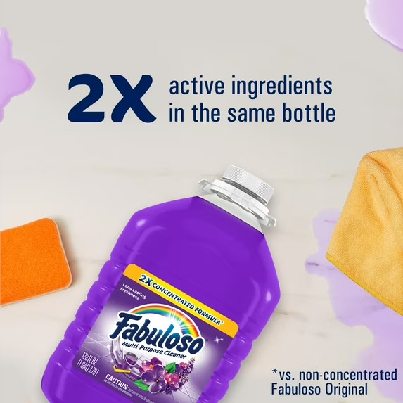 Fabuloso 2X Concentrat Multi-Surface All-Purpose Cleaner | Lavender 128 fl oz