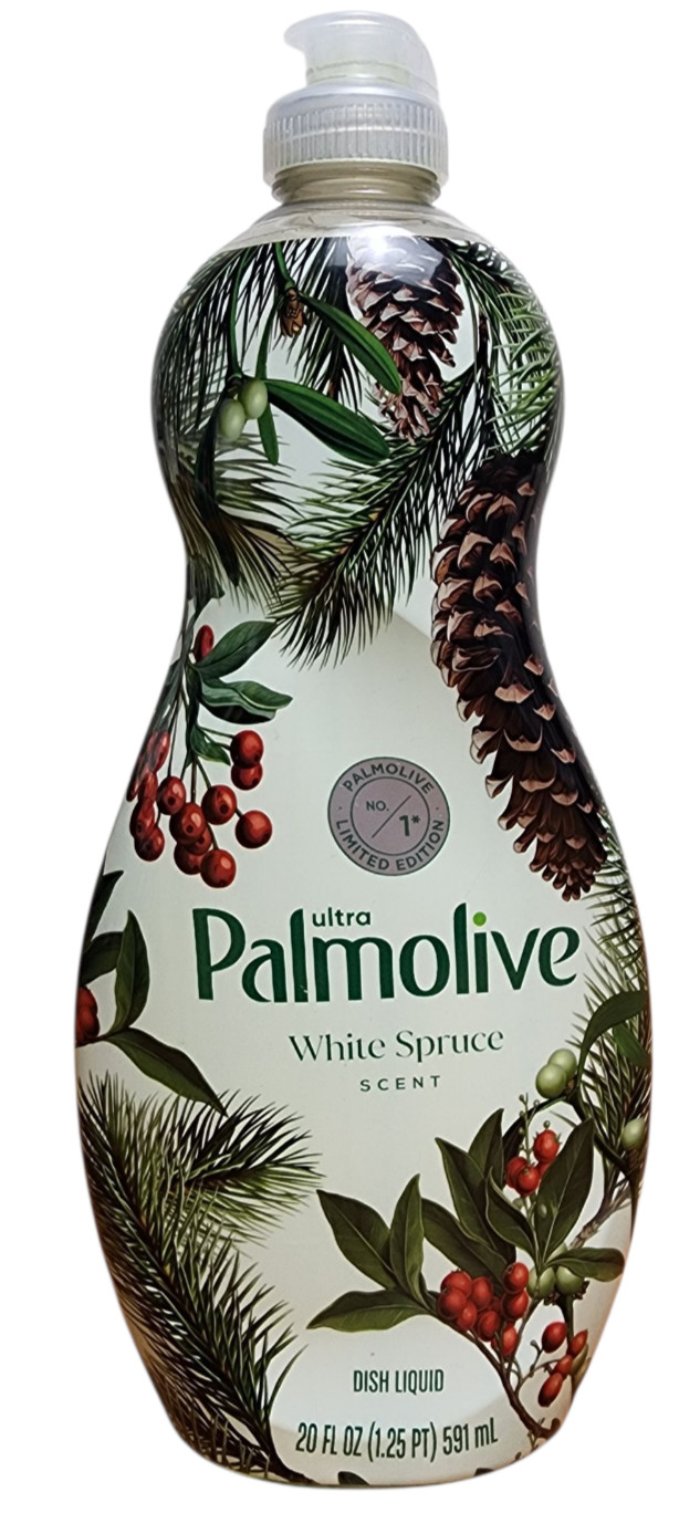 Palmolive Ultra Liquid Dish Soap Limited Edition White Spruce Scent Holiday Xmas