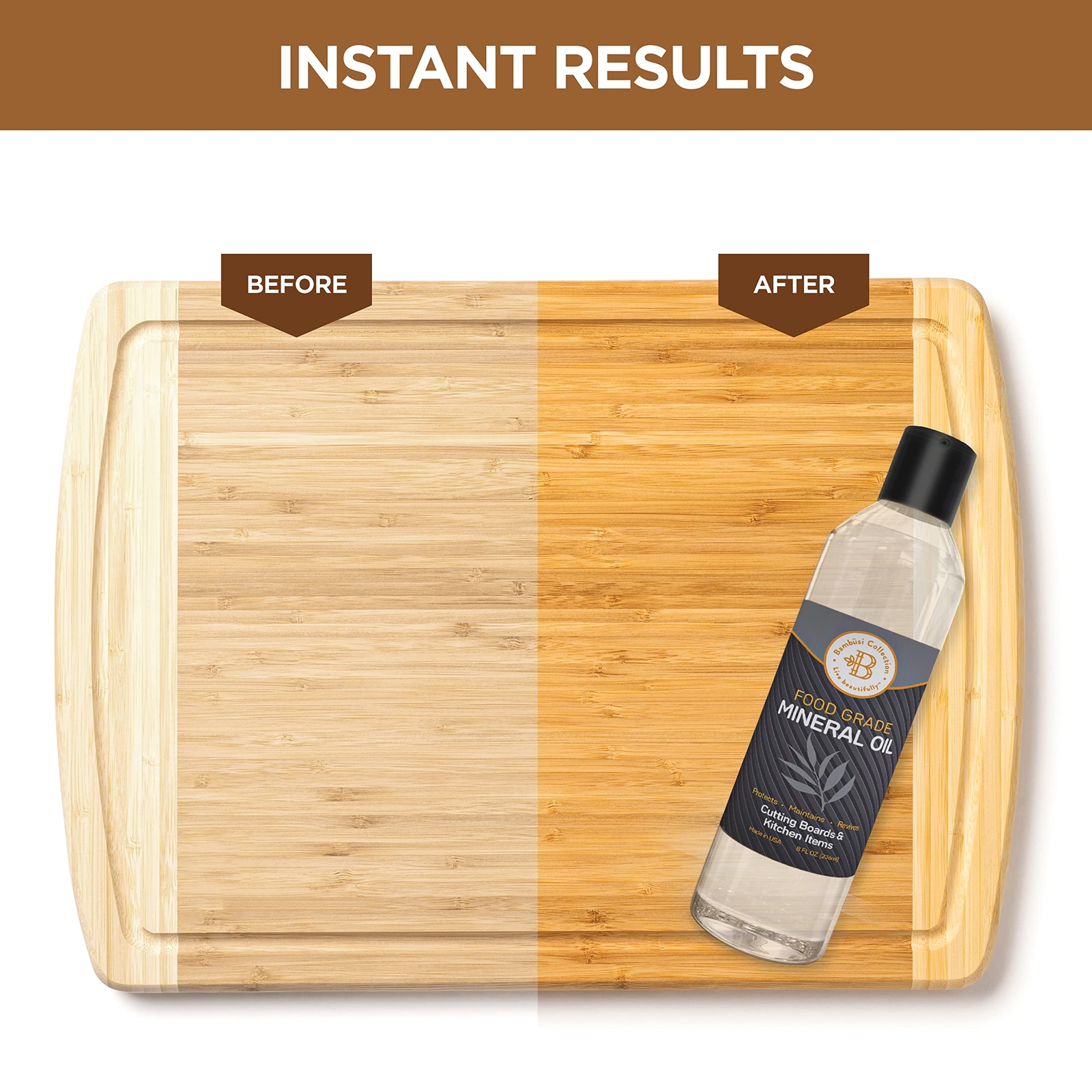 Cutting Board Oil – 12oz Food Grade Mineral Oil for Wood Cutting Board