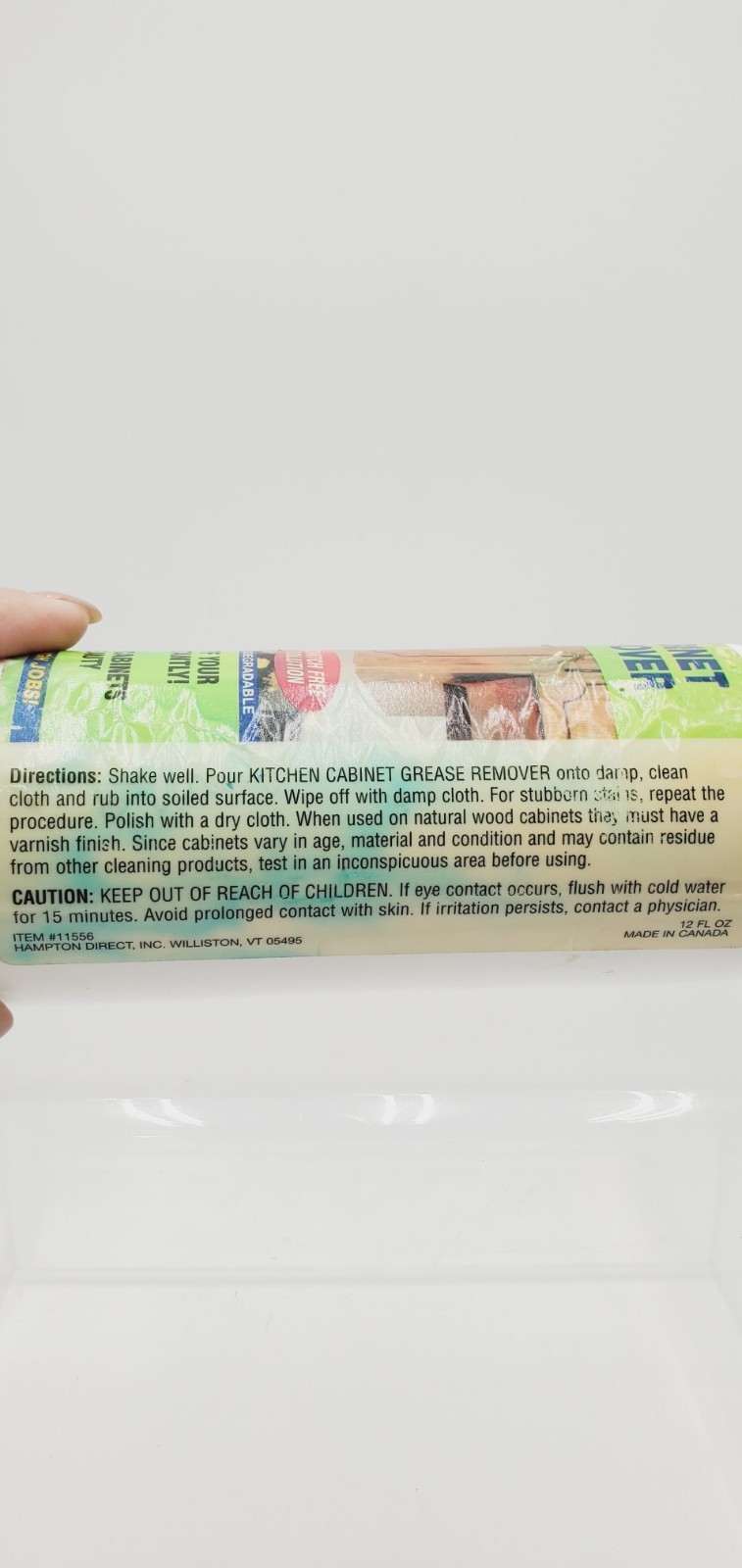 Kitchen Cabinet Grease Remover Non Toxic Non Corrosive 12 fl oz Scratch Free