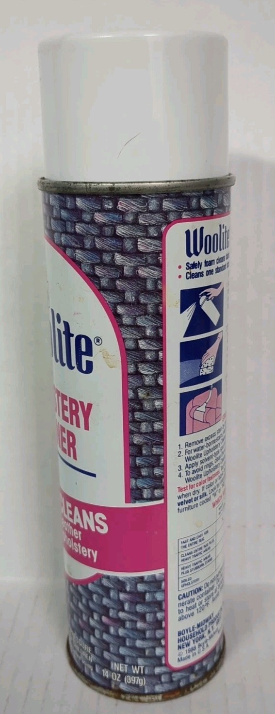 1988 Woolite Upholstery Cleaner 14 Oz Can Boyle Midway Full Prop NOS New