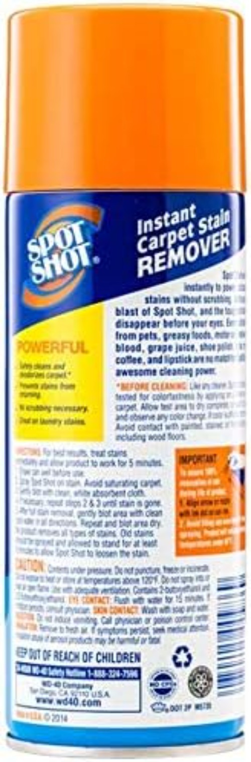 Professional Foam Carpet Stain Remover – Quick Odor Neutralizer – 3-Pack 18 oz.
