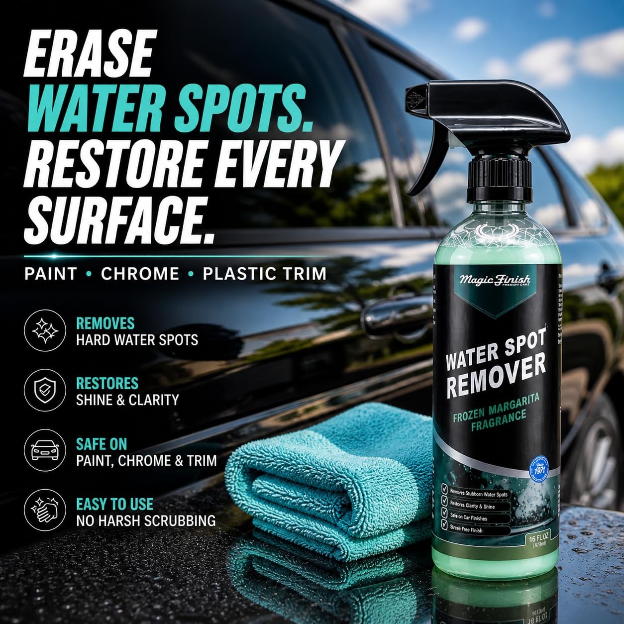 Water Spot Remover for Cars – Professional Hard Water Stain & Mineral Deposit…