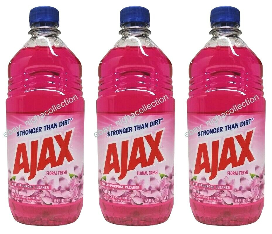 ( LOT 3 Bottles ) Ajax FLORAL FRESH All Purpose Cleaner 16.9 oz Each Bottle