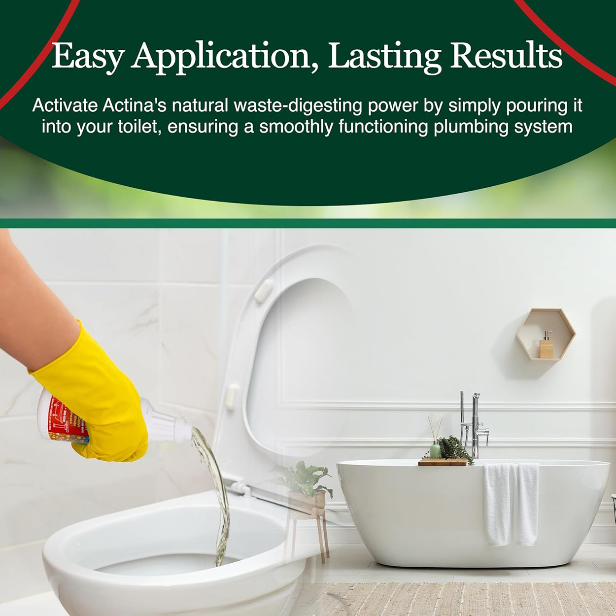 Actina Septic Tank Activator Reduces Odors Digests Waste 32 fl oz by Medina