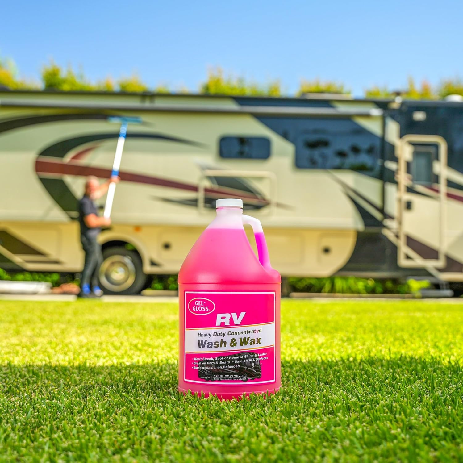 Gel Gloss RV Wash & Wax – Clean, Streak-Free, Reduced Water Spotting, Ph Neutral