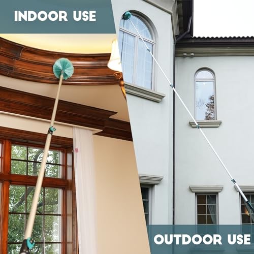 30 Feet High Reach Cobweb Duster with 6-24Ft Extension Pole, Webster 24FT POLE