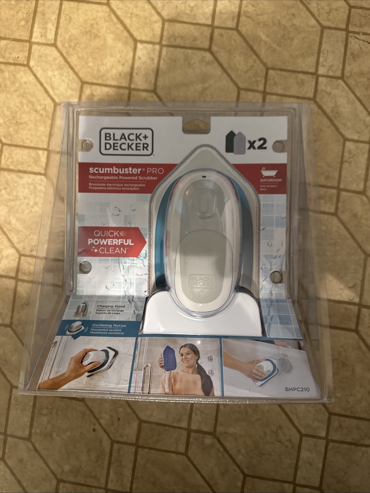 BLACK+DECKER BHPC210 Scumbuster Pro Rechargeable Power Scrubber/Stand #M34m