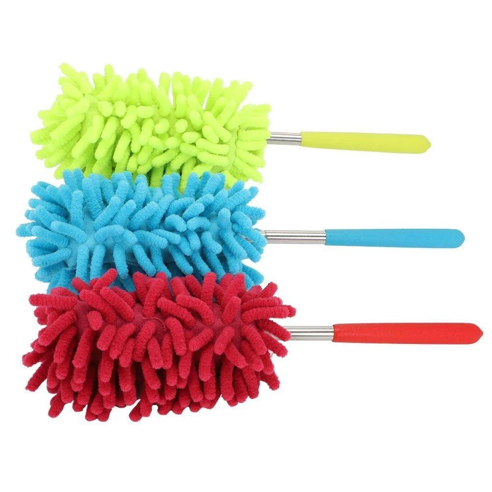 PrettyDate Microfiber Extendable Hand Dusters Washable Dusting Brush with Telesc