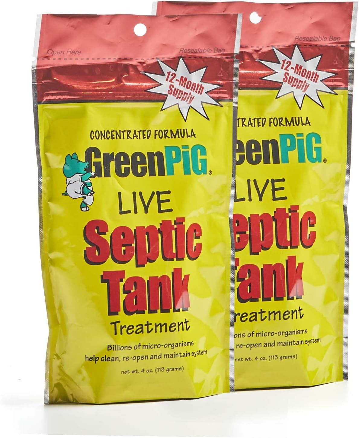 GREEN PIG 54A Live Tank Treatment Aids in The Breakdown of Septic Waste to with