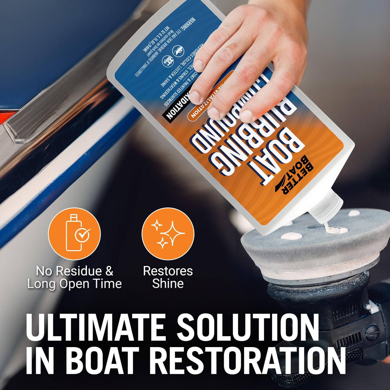 Marine Rubbing Compound, Fiberglass Buffing and Scratch Remover, Gelcoat Poli…