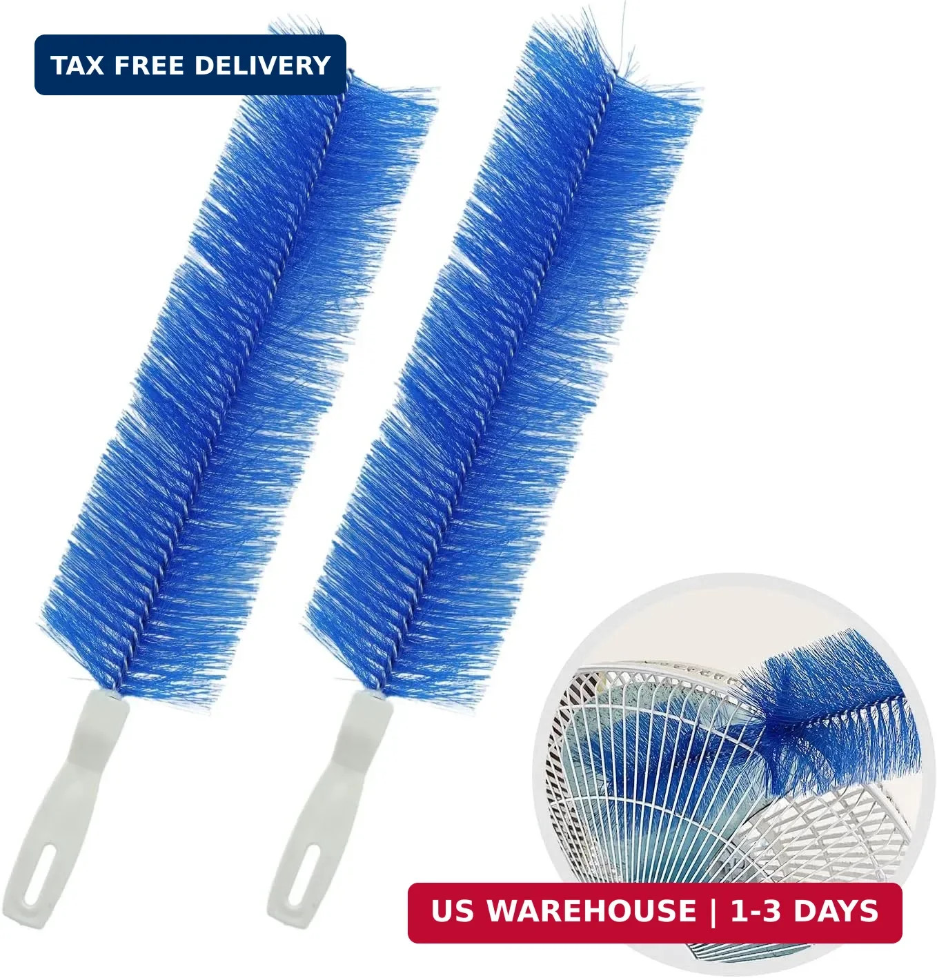 Fan Brush, 2PCS Fan Cleaning Brush Reusable Removes Dirt from Fans, Air Condi…