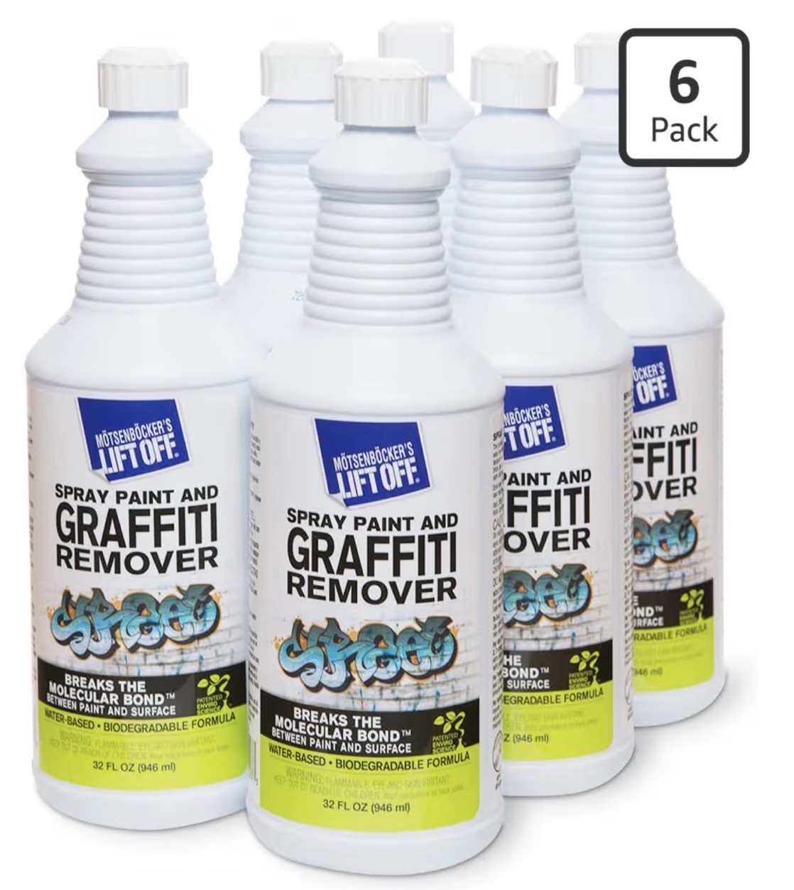 Motsenbocker’s Lift-Off® 4 Spray Paint Graffiti Remover, 32oz, Bottle, 6/Carton