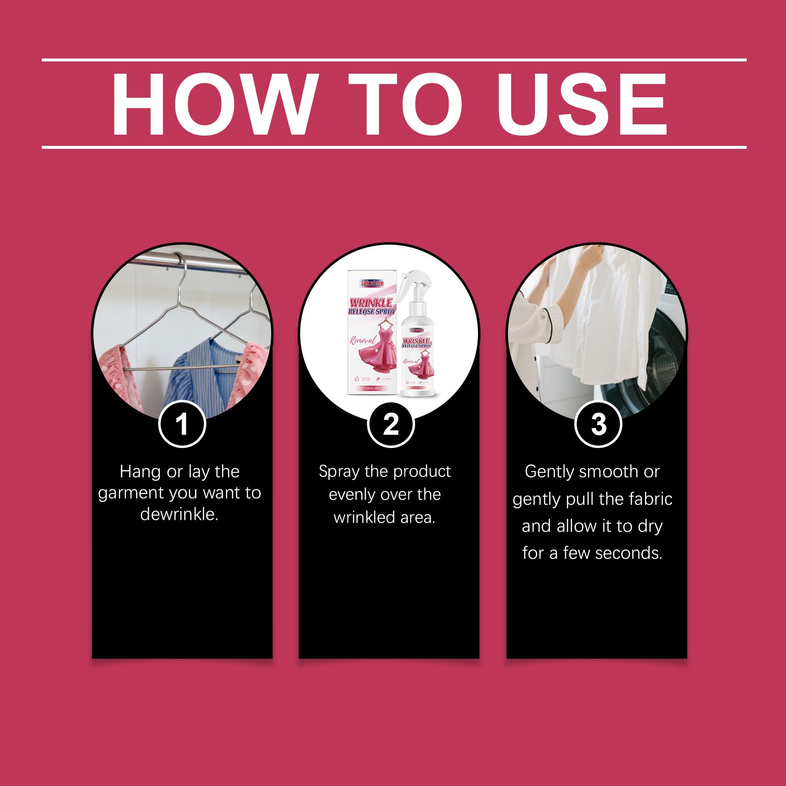 Multi-Functional Wrinkle Release Spray, Anti Wrinkle Spray For Clothes Household