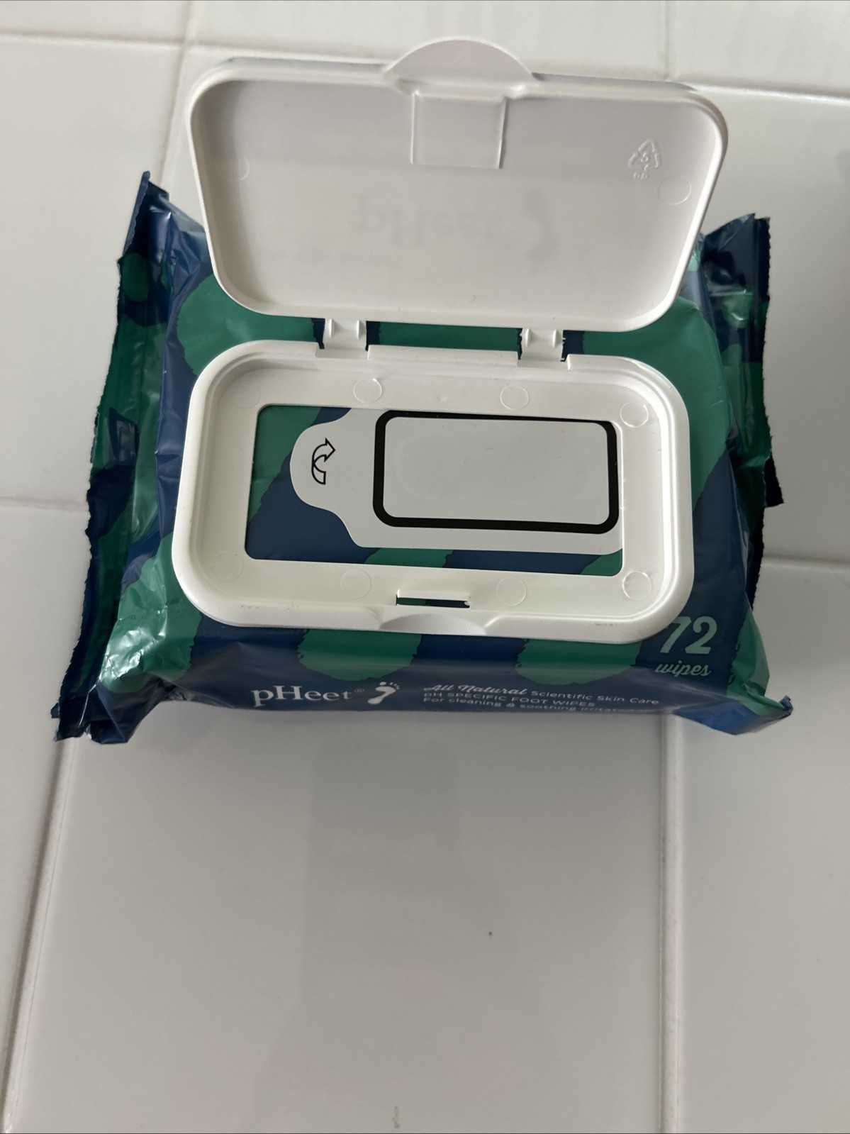 pHeet® Foot Wipes All Natural, Cleaning, Moisturizing, Itching 72 Wipes